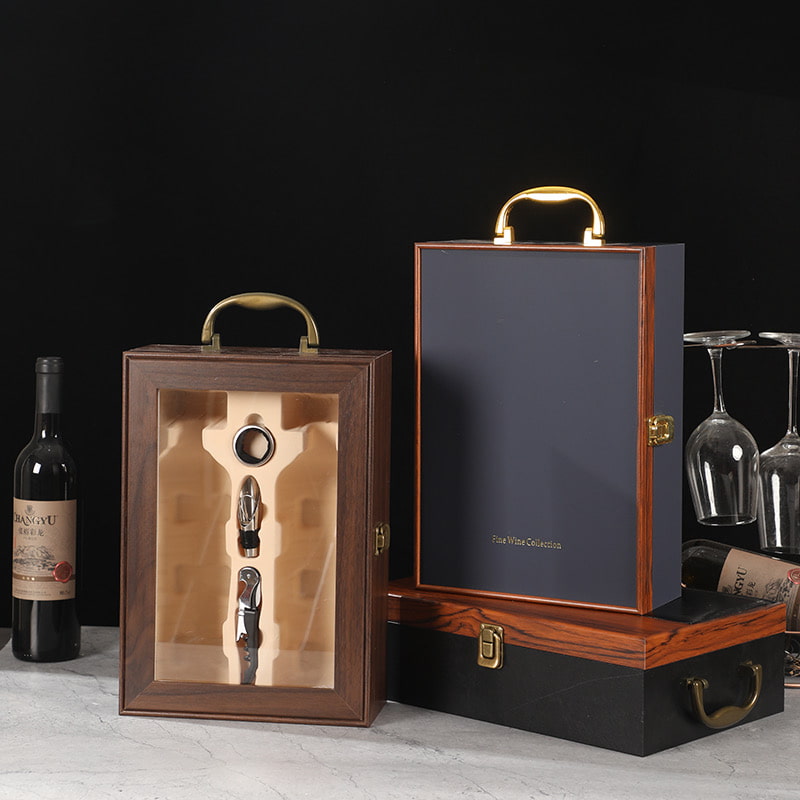 2-Slot Wine Gift Set Box with Accessories
