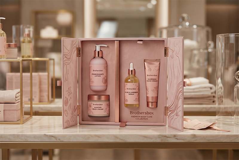 Double-Door Custom Printed Lotion Boxes for Retail