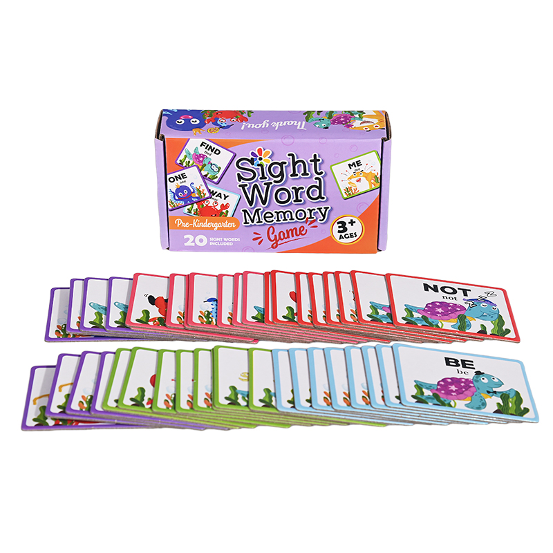 Eco-friendly paper material educational flashcards for toddlers bulk printing