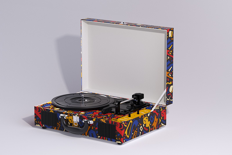 Caja maleta musica