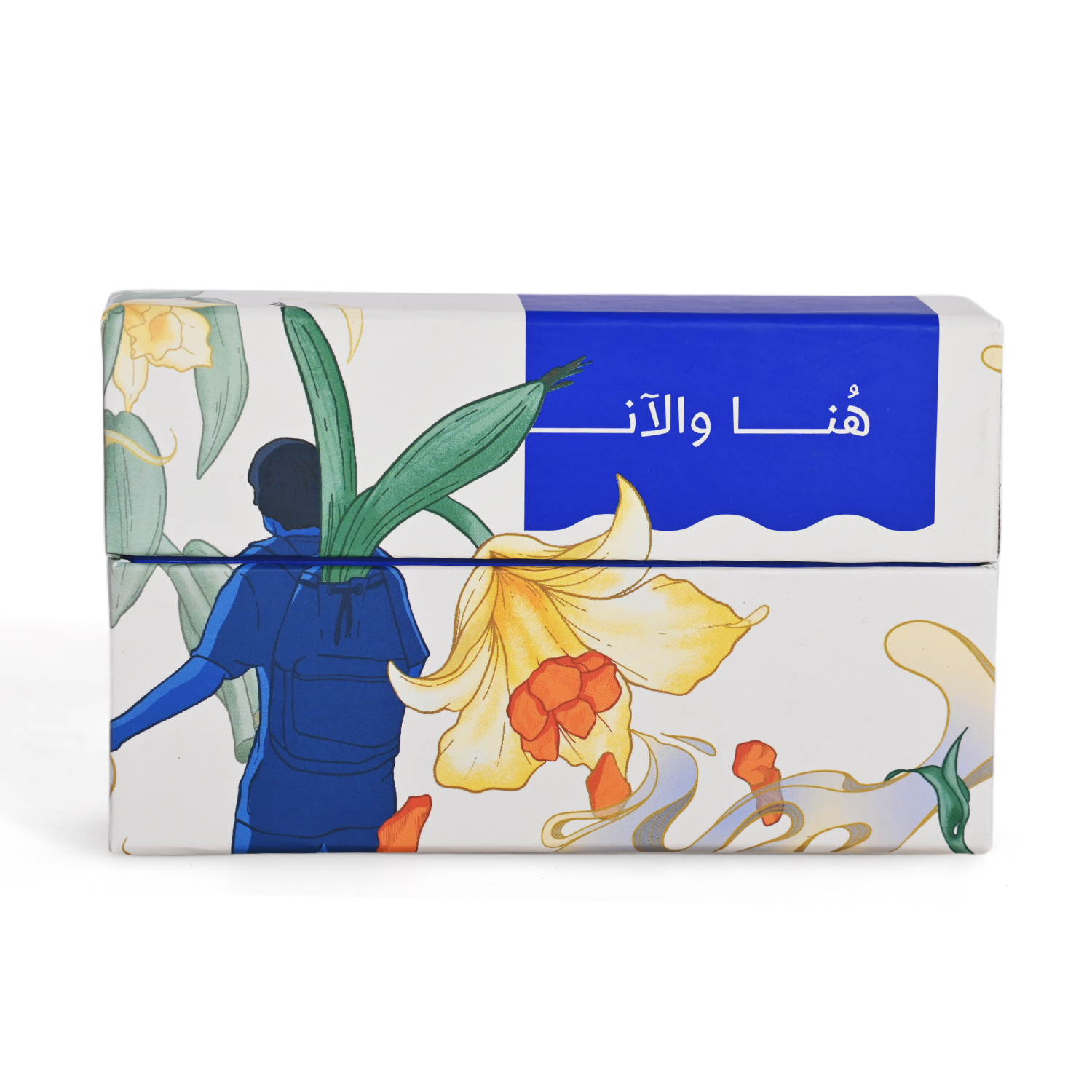 青い植物柄と白い鳥が特徴の「SoulStories」 (Hekawy El Rouh) カードデッキ。