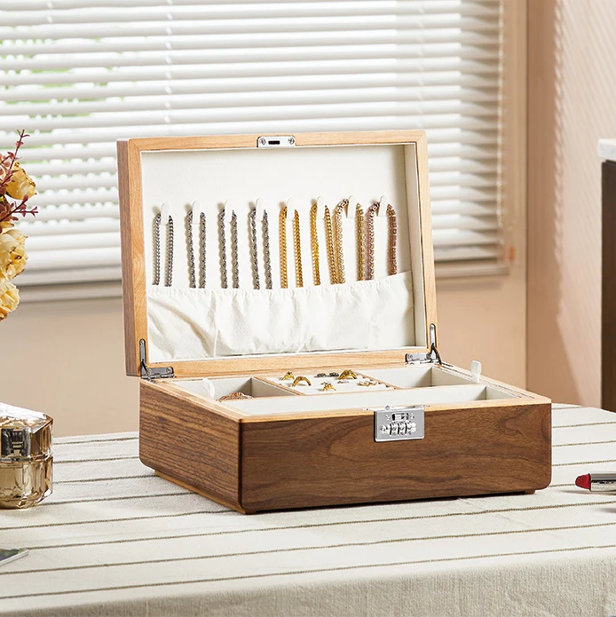 Lockable Wooden Jewelry Box