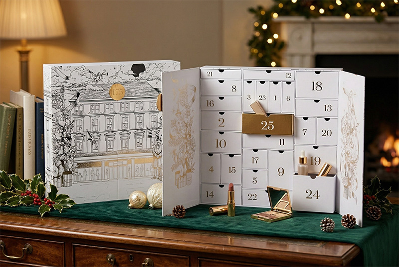 Custom Book-style Cosmetic Advent Calendar for Luxury Brands