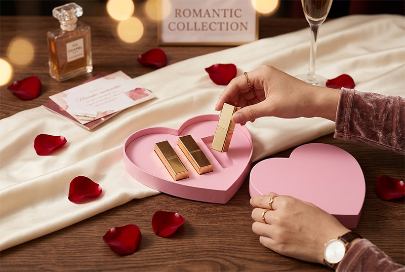 Custom Heart-Shaped Lipstick Box for Valentine's Day