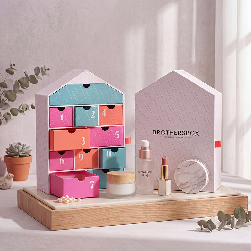 Emballage élégant de boîte-cadeau de beauté pour les ensembles promotionnels de vacances