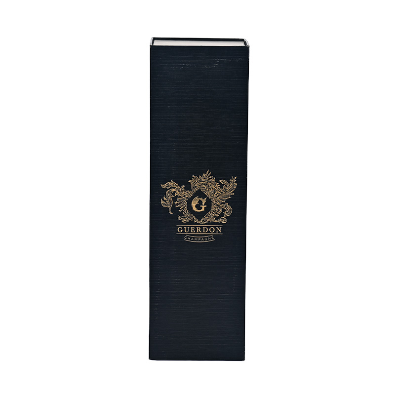 Individuelle Flip-Top-Magnet-Champagner-Verpackungs box Vorder ansicht
