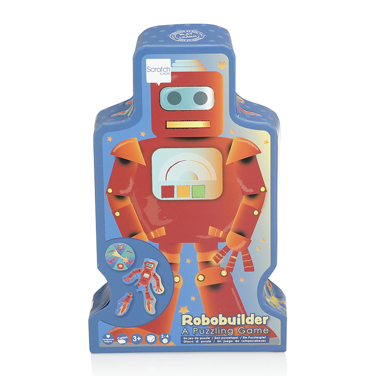 منظر أمامي لصندوق ألعاب الألغاز يظهر طباعة أوفست عالية الجودة وألوان نابضة بالحياة.