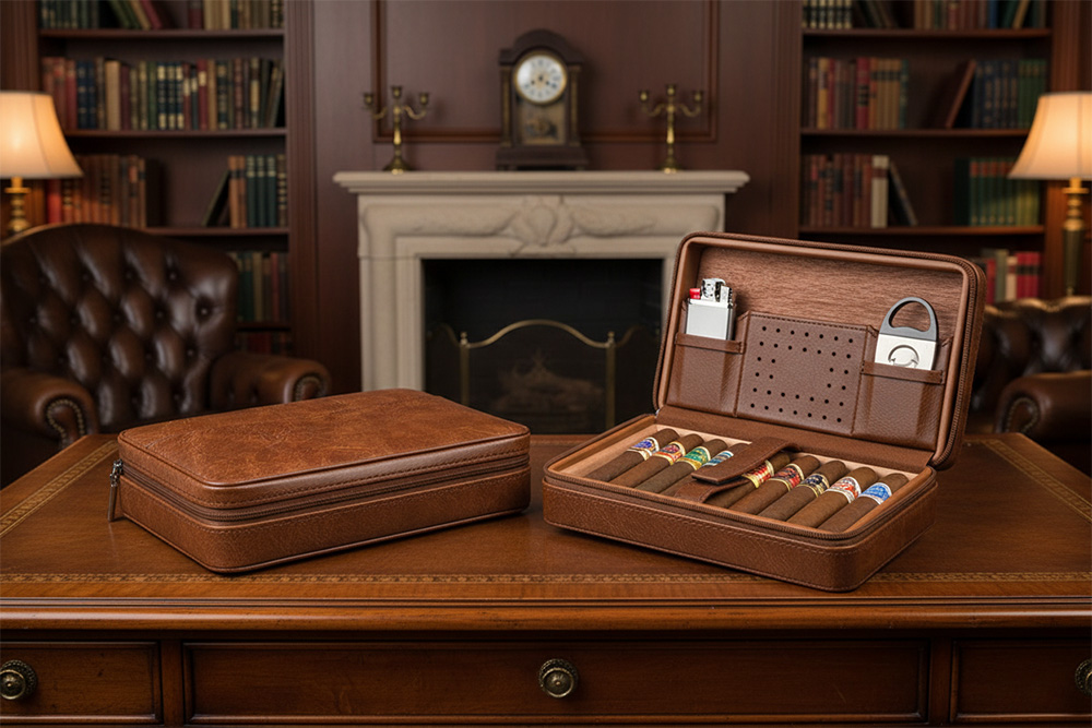 leather cigar box