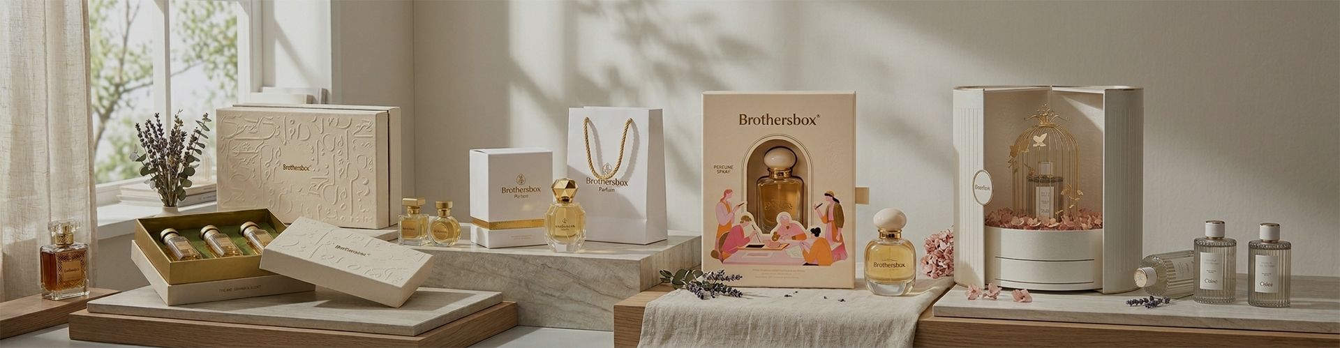 Brothersbox, a manufacturer of personalized cosmetic boxes, offers scalable packaging options designed especially for the fragrance and perfumery sector. We provide a wide range of customization choices, such as foil stamping, embossing, and specialty textures, to create sturdy yet sophisticated gift boxes that satisfy international quality requirements and safeguard your fragile goods all the way through the supply chain.