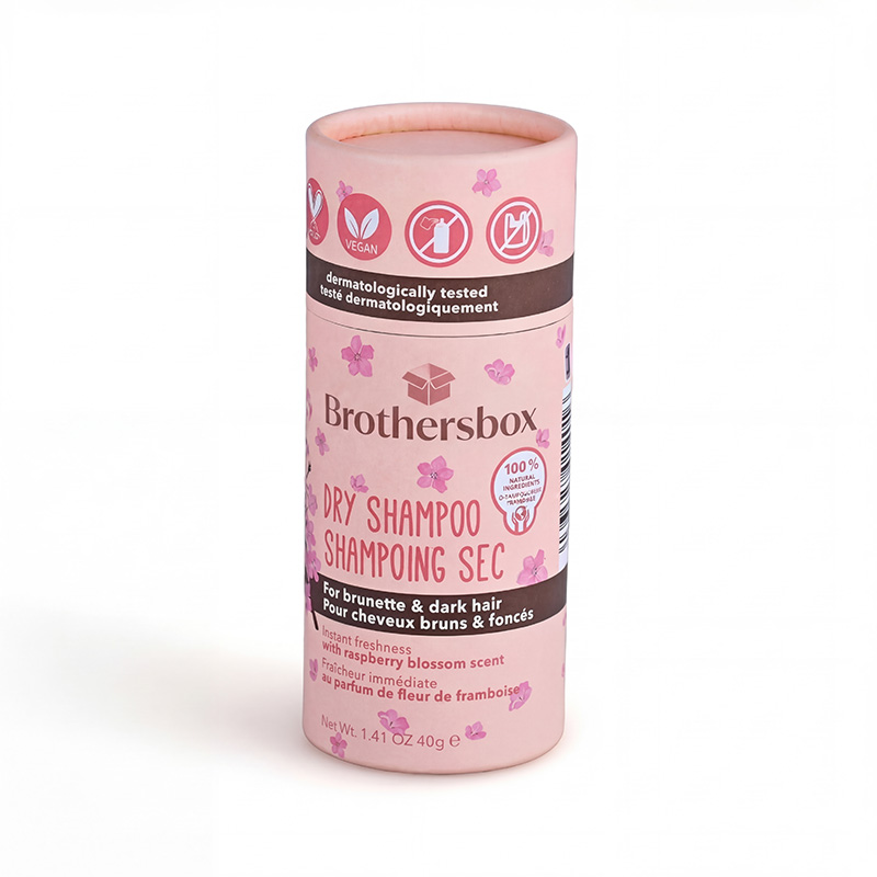 Custom cherry blossom pattern dry shampoo cylinder box
