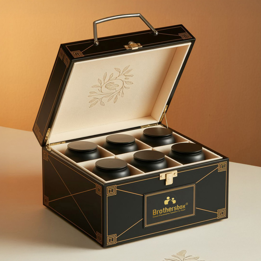 High-end Custom Wooden Tea Canister Box