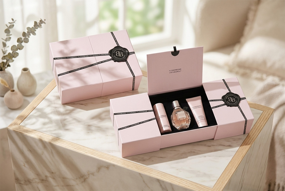 Custom Pink Luxury Cosmetic Set Gift Box