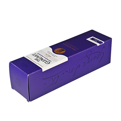 Laying flat view of a straight tuck-end single wine box from Brothersbox.