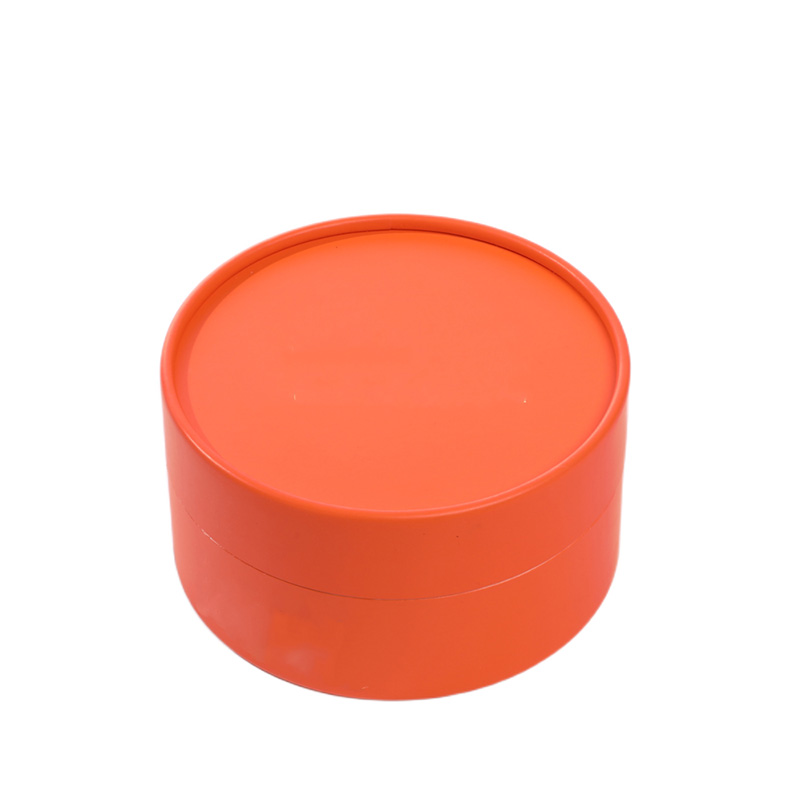 Boîte de papier de construction en deux pièces classique orange vibrante pour l'emballage de gâteau