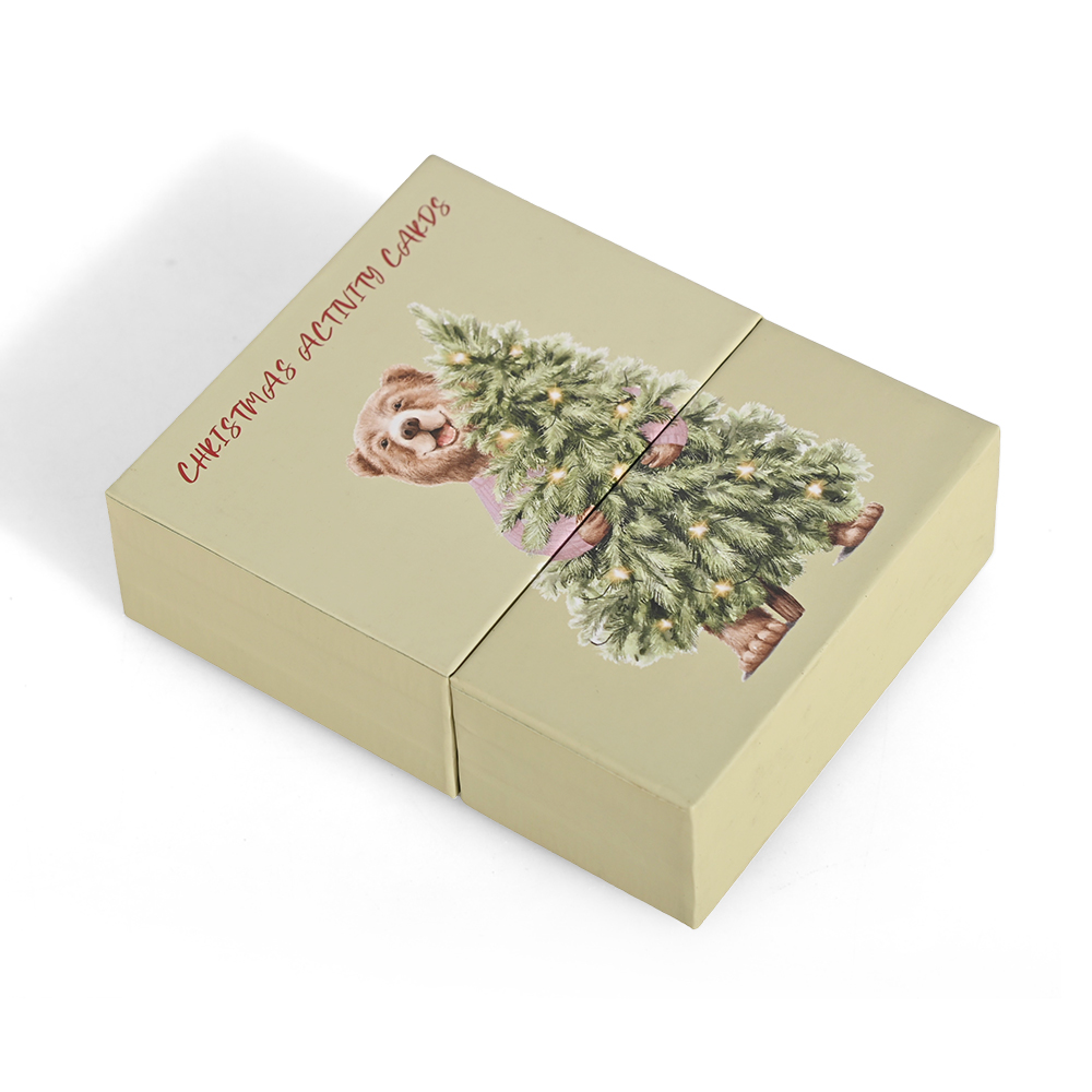 Custom card printing manufacturer Brothersbox showcase of holiday activity card sets.
