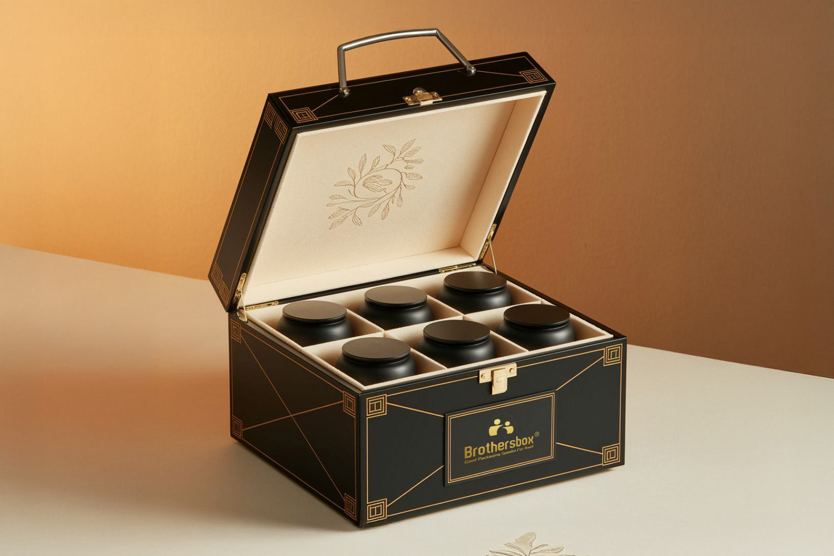 High-end Custom Wooden Tea Canister Box
