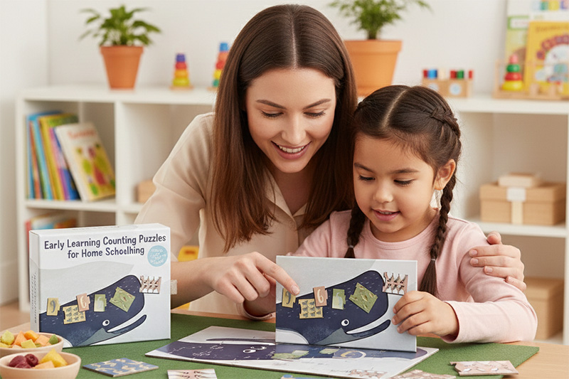 Early Learning Counting Puzzles for Home Schooling