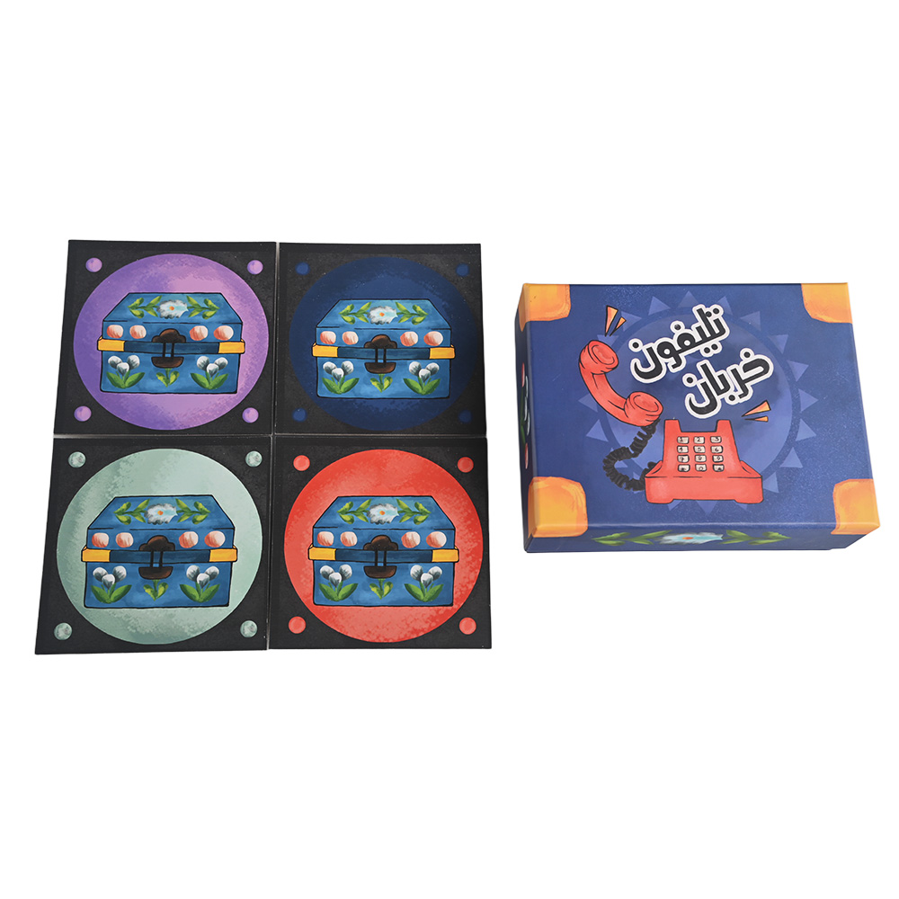 Portable travel-sized board game box for easy storage and on-the-go social fun.