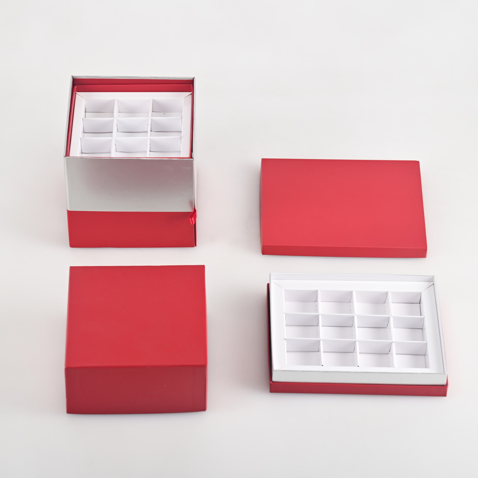 Elegant Red Multi-Tier Chocolate Gift Box Set