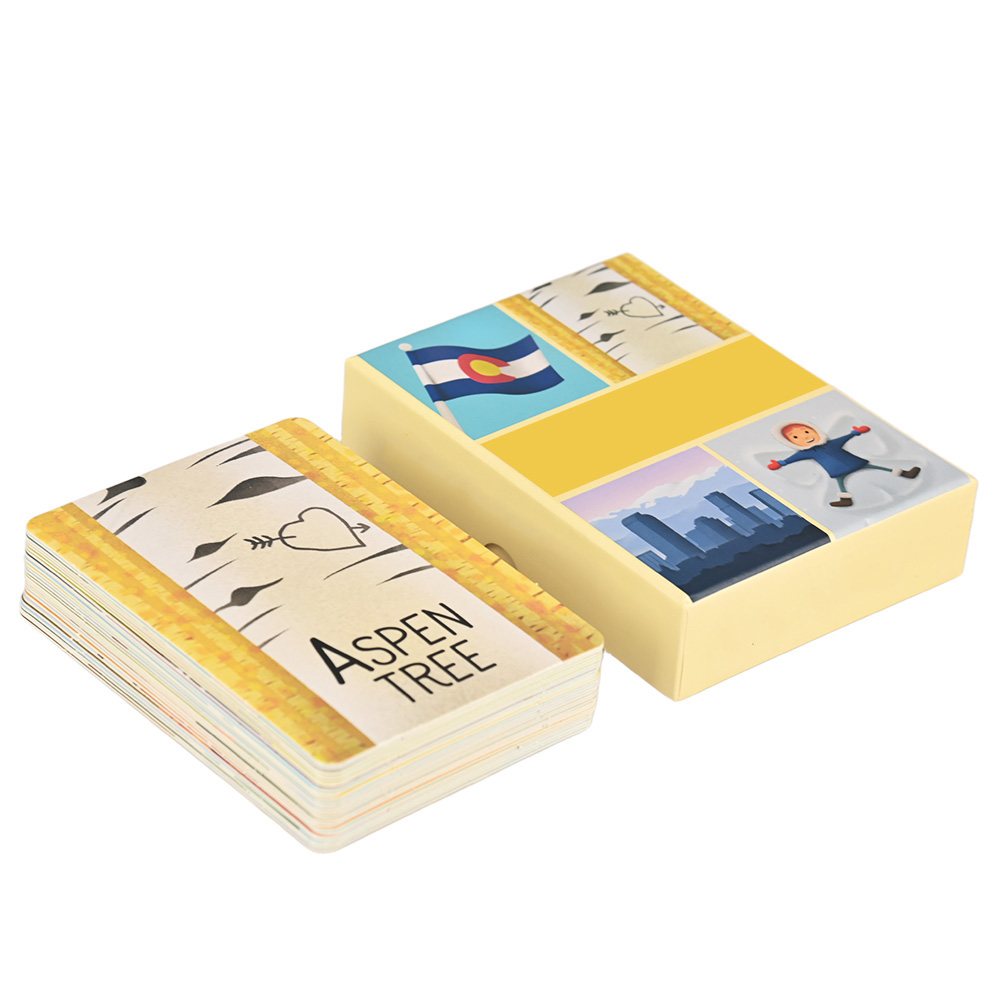 Two-piece sturdy telescope box for custom educational card games by Brothersbox.