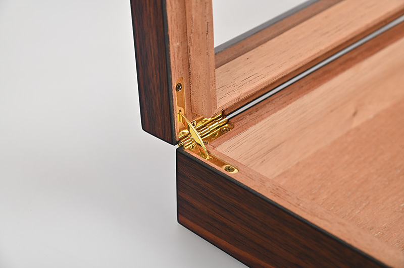 hinges of wooden cigar box