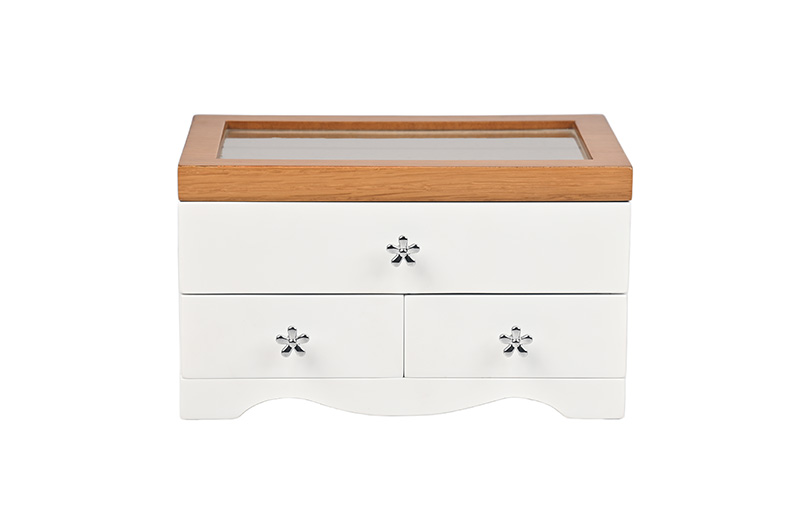 Schmucks cha tulle aus Holz mit Schubladen