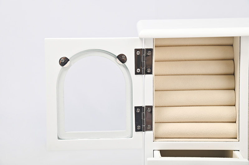 details of wooden jewelry box