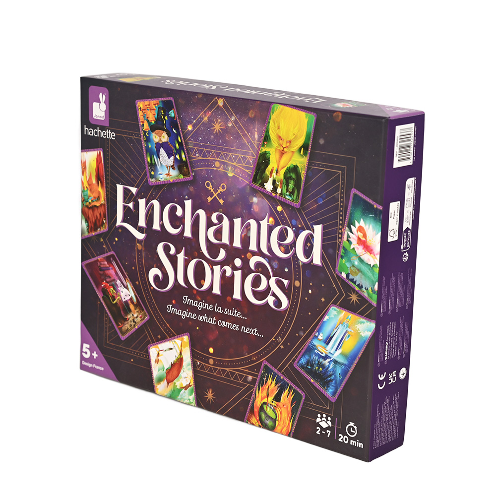 صندوق تغليف صلب ممتاز لألعاب الطاولة مع موضوع خيال أرجواني نابض بالحياة.