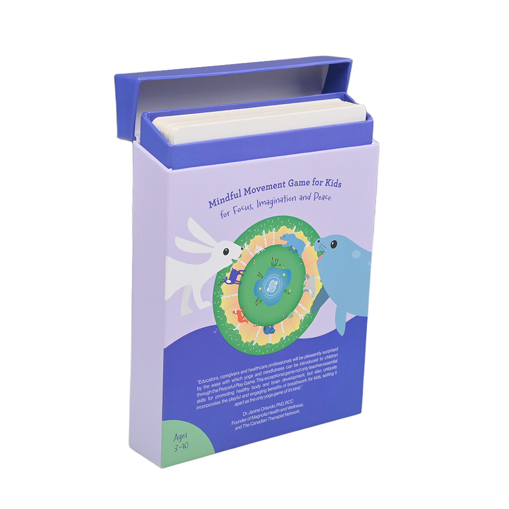 بطاقات إنهاء غير لامعة سميكة وغير سامة لتمارين الحركة والتنفس.