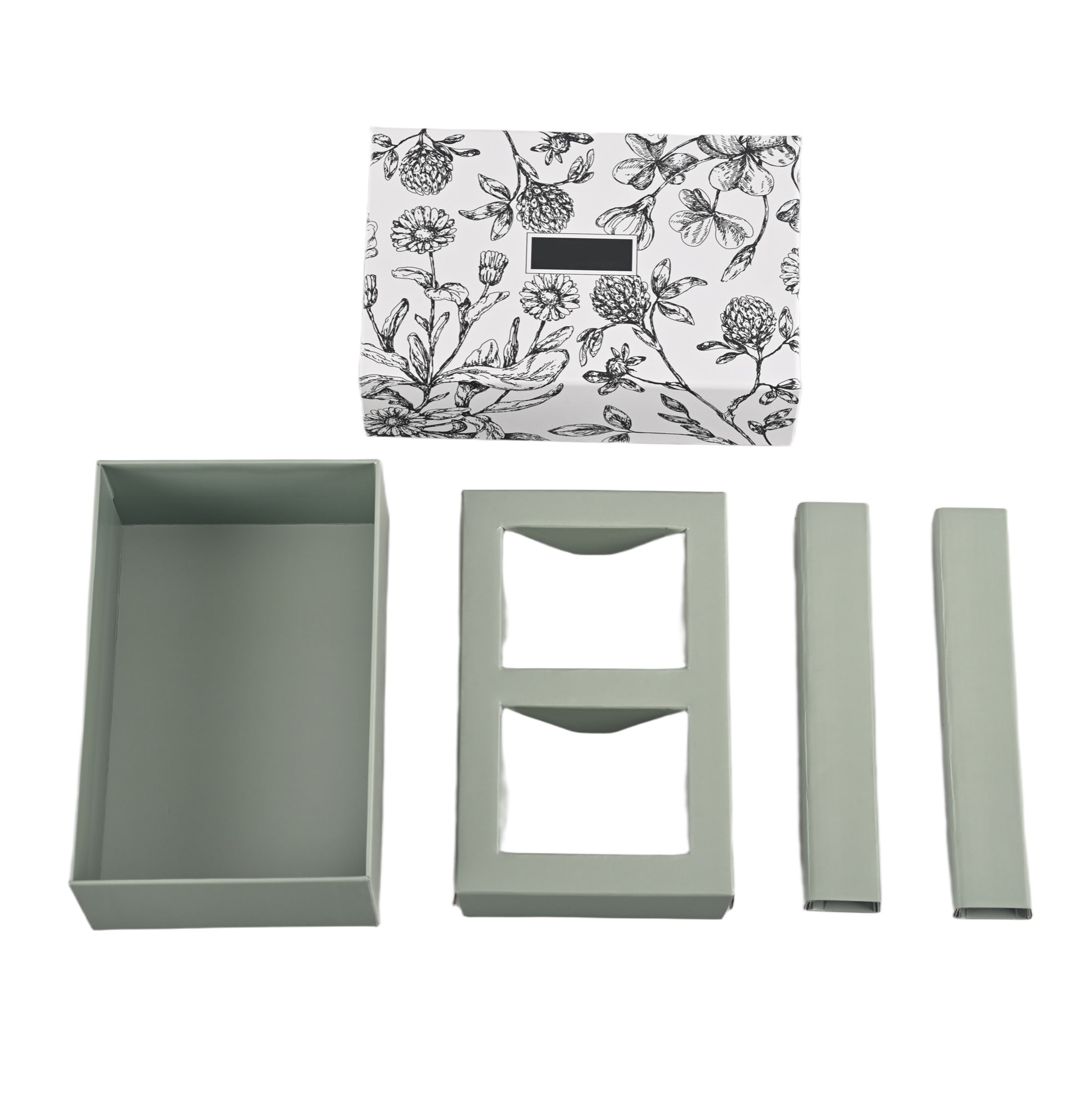Elegant Floral Custom Food Gift Boxes with Insert