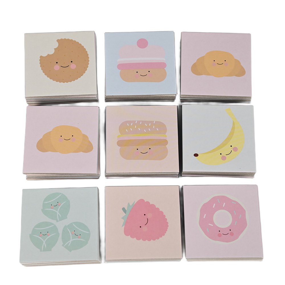 幼児教育のための食べ物をテーマにした語彙学習カード。