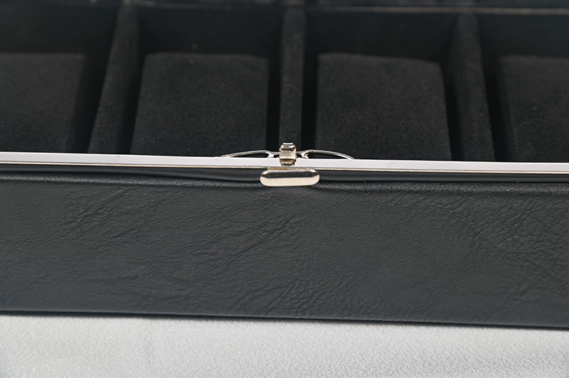 metal clasp of watch display case