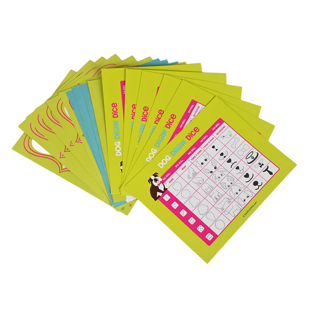 Vollständiger Satz von Hunde geburtstags party spielen, einschl ießlich Gast grußkarten und Quiz tests.