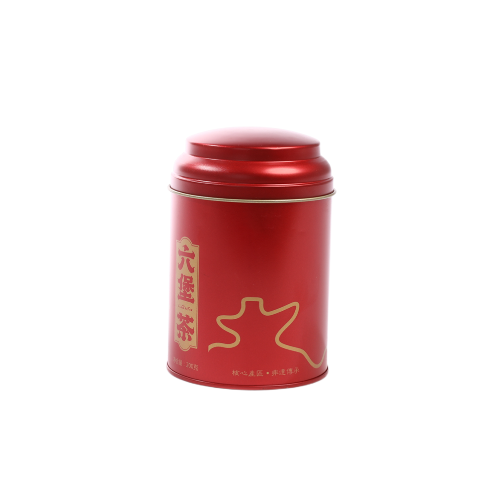 Traditionelle China rote Zinn Tee-Box mit Gold-Schriftzug von Brothers box