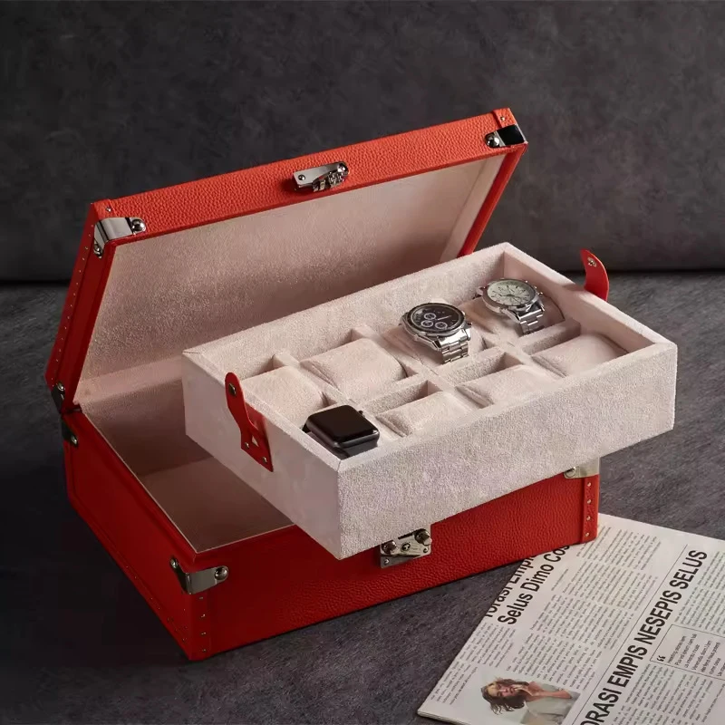 8 Slots Wrist Watch Trunk Case