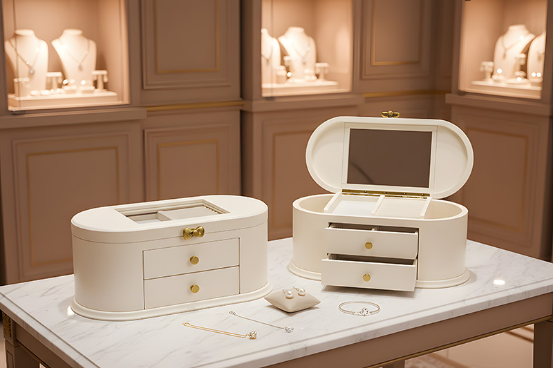 Spacious Wooden Jewelry Case Organizer