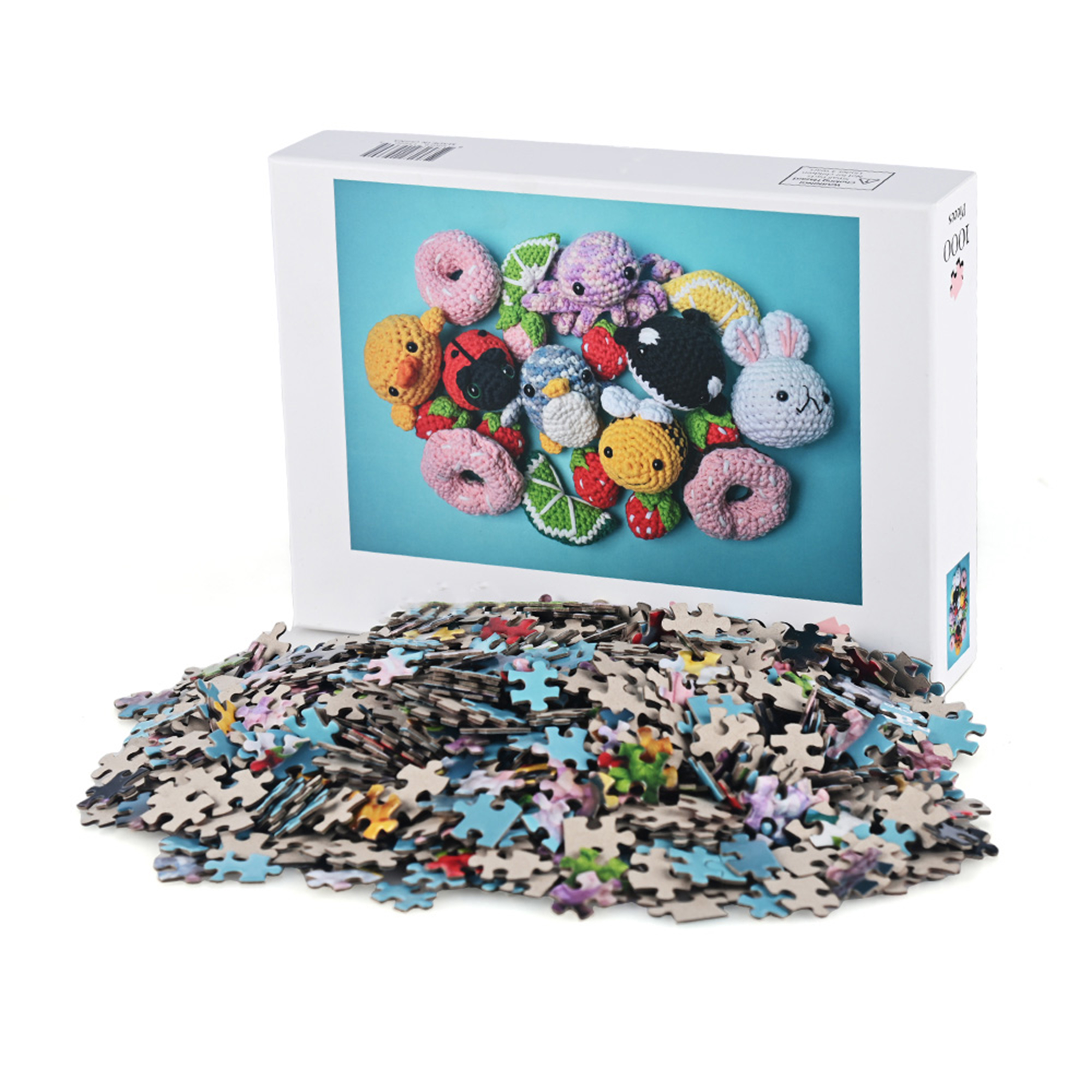 High Definition Printing Details of Crochet Yarn Texture on Puzzle