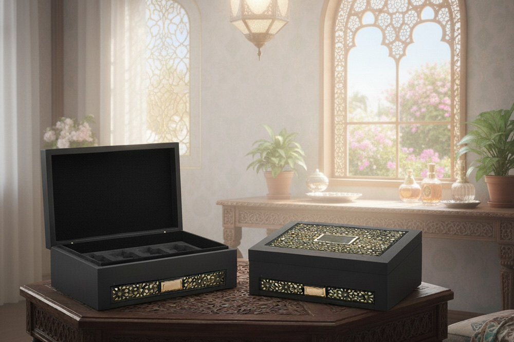 wooden perfume box