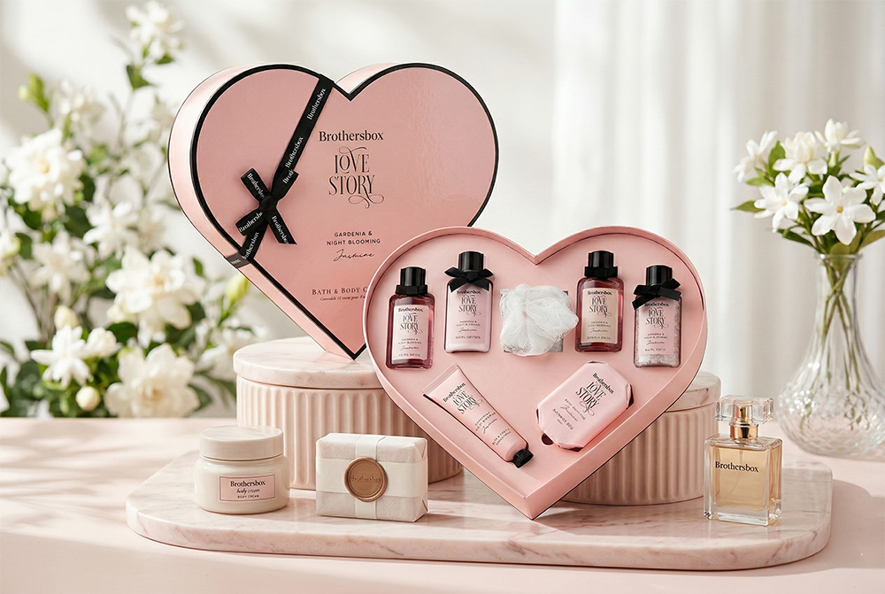 Romantic Heart-Shaped Spa Gift Set