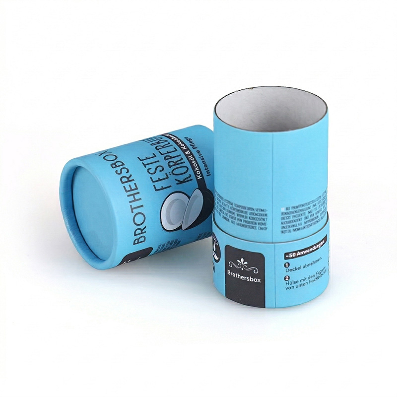 Vista interior del tubo de papel del telescopio de dos piezas que muestra la construcción duradera.