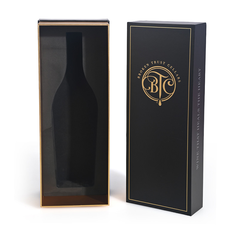 Luxus-Schwarz-Gold-Wein-Präsentation sbox mit kunden spezifischer EVA-Schaumstoff polsterung von Brothers box.
