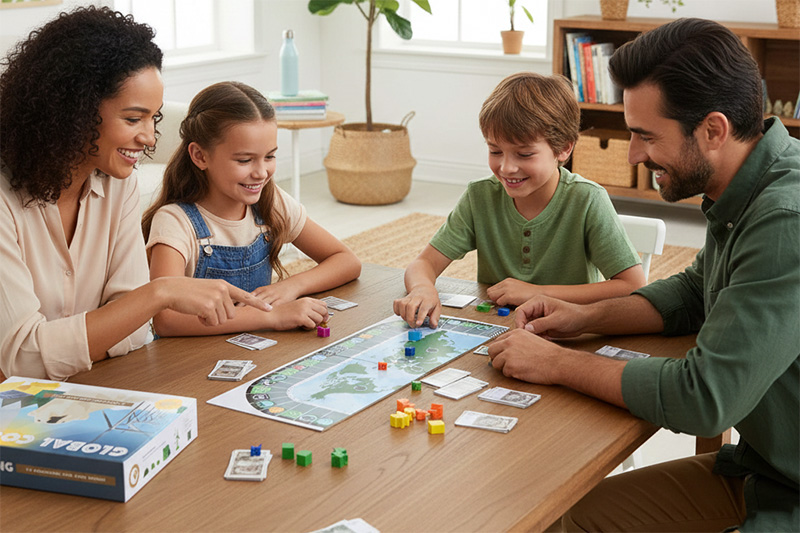 Juego de mesa familiar ecológico para el Aprendizaje Verde
