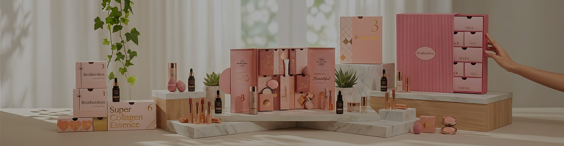 Bring the joy of the countdown to life with a custom-engineered beauty advent calendar designed and manufactured by the experts at Brothersbox. Our commitment to craftsmanship ensures that every drawer and door tells a story of quality, making your brand the most anticipated gift of the season for beauty enthusiasts worldwide.