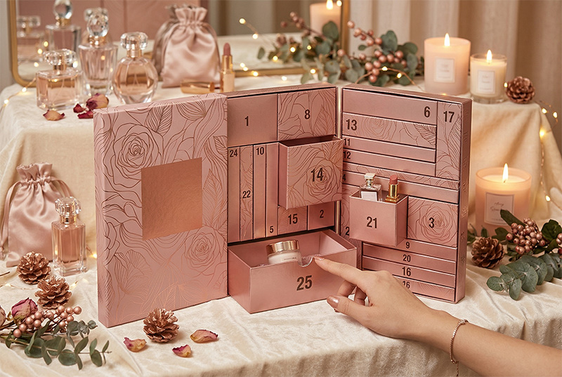 Custom 25-Day Beauty Advent Calendar for Holiday Sales
