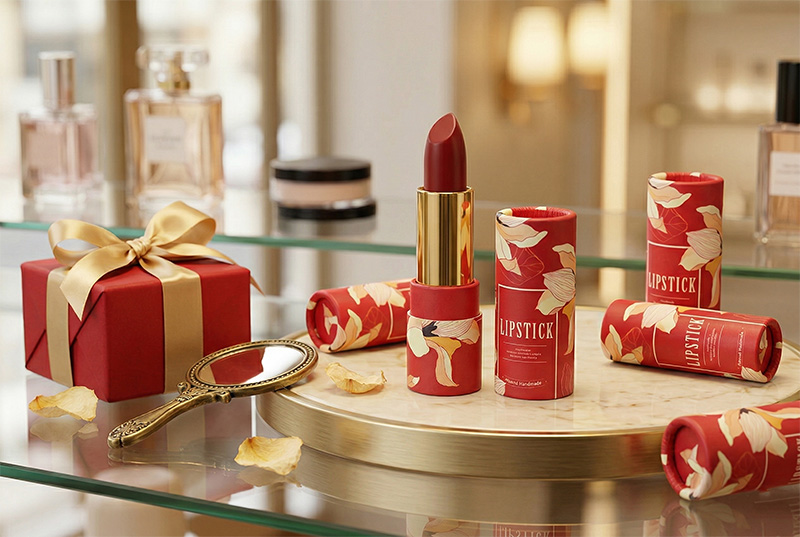 Retail Cylindrical Lipstick Tube Packaging Box