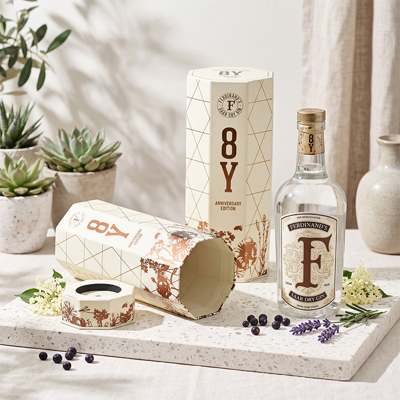 Custom lifestyle product photography of premium wine box packaging manufactured by Brothersbox