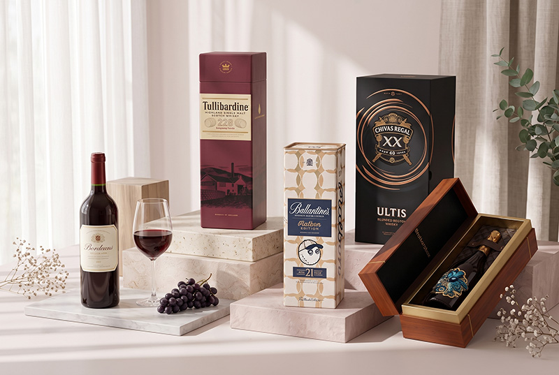 Custom Luxury Liquor & Wine Packaging Boxes