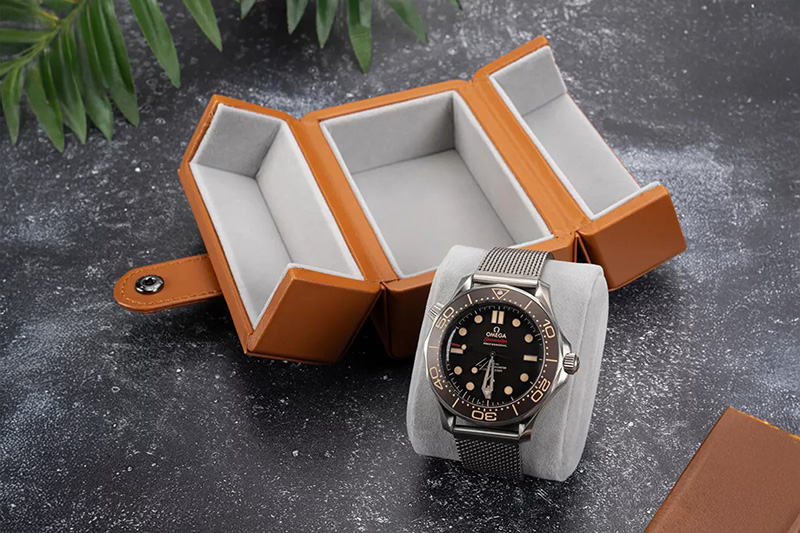 Caja de reloj de cuero