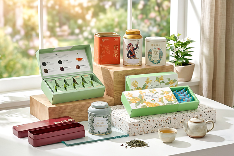 Custom Tea Packaging Boxes & Decorative Tins Wholesale