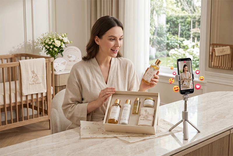 Elegant Baby Care Box: Maternity & PR Unboxing Kits